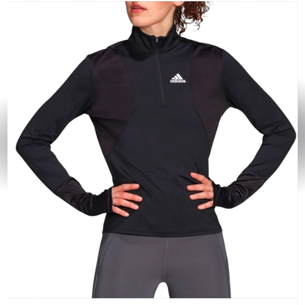 Adidas Black Long Sleeve  Workout Top Yoga
